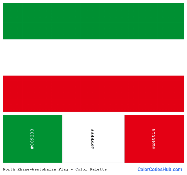 North Rhine-Westphalia flag color palette