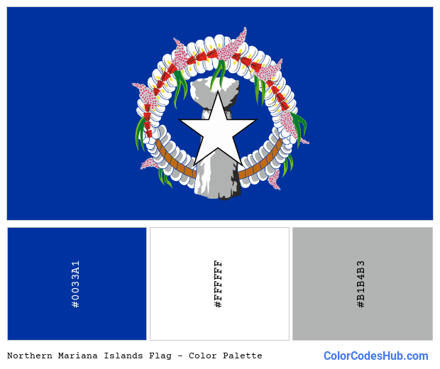 Northern Mariana Islands flag color palette