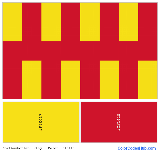 Northumberland flag color palette