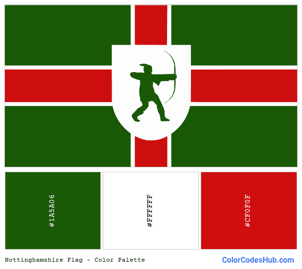 Nottinghamshire flag color palette