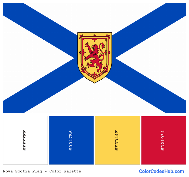 Nova Scotia flag color palette