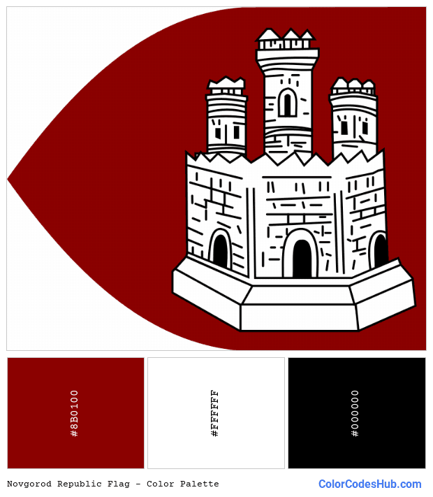 Novgorod Republic flag color palette