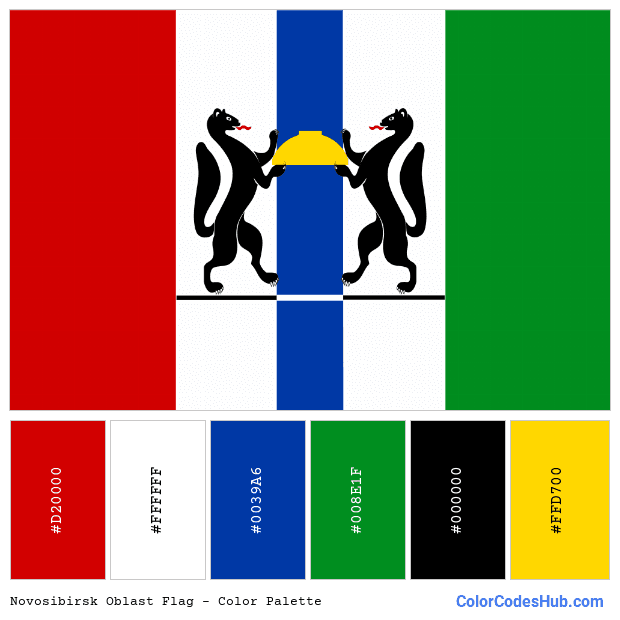 Novosibirsk Oblast flag color palette