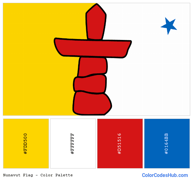 Nunavut flag color palette