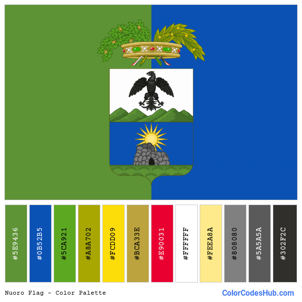 Nuoro flag color palette