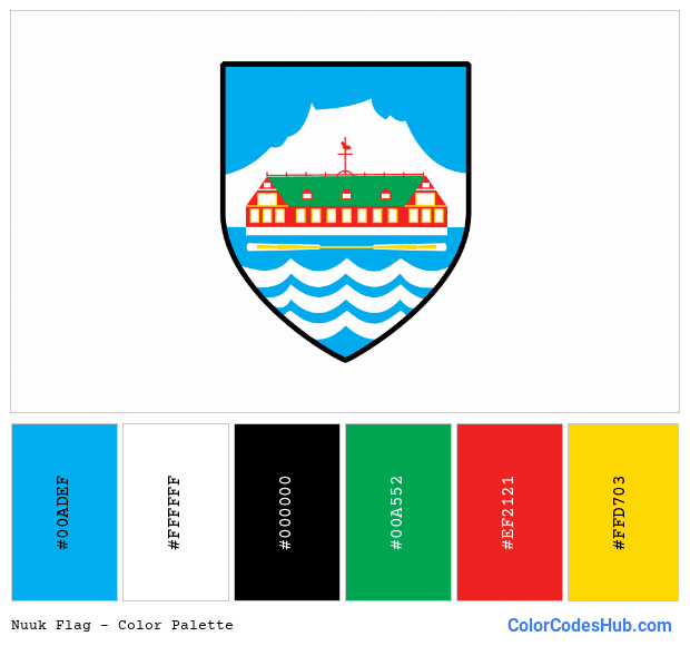 Nuuk flag color palette