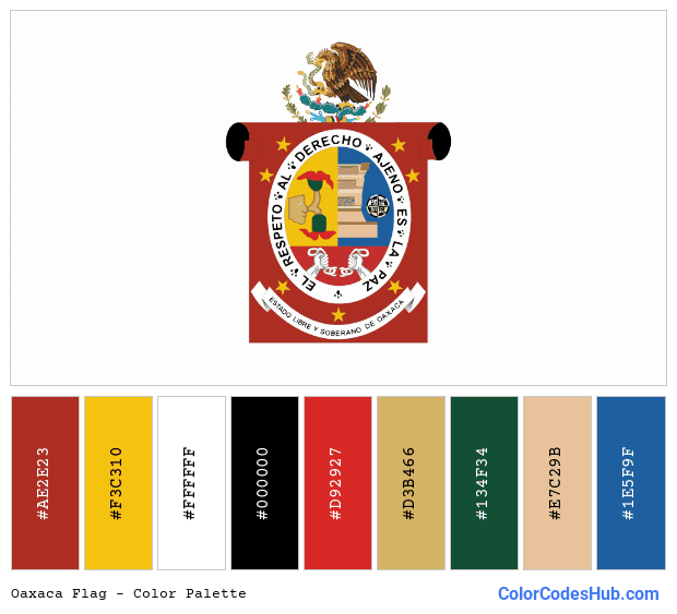 Oaxaca flag color palette