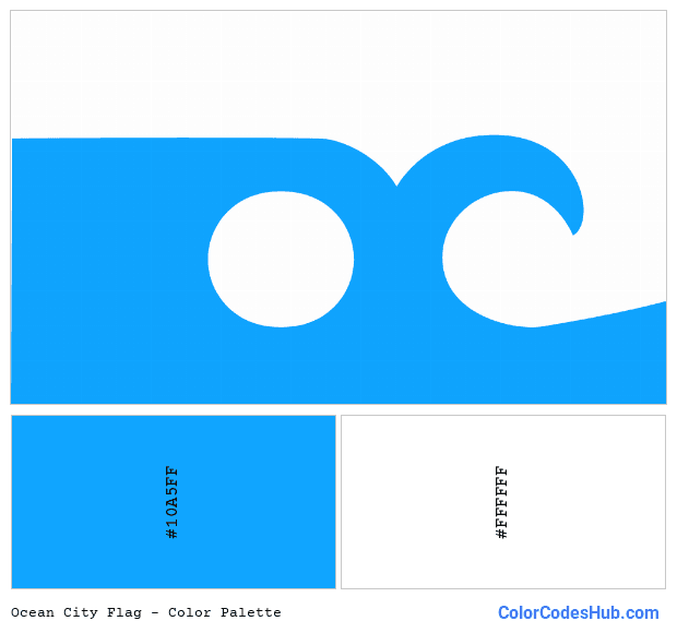Ocean City flag color palette