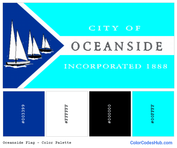 Oceanside flag color palette