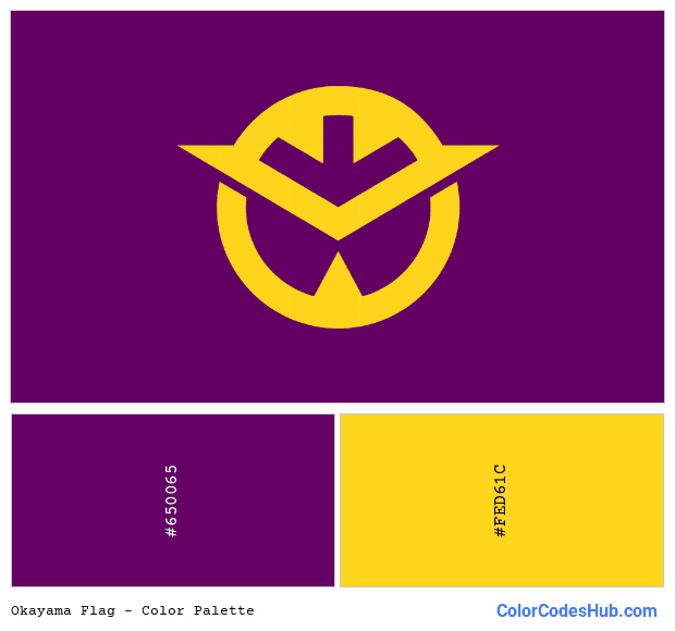Okayama flag color palette