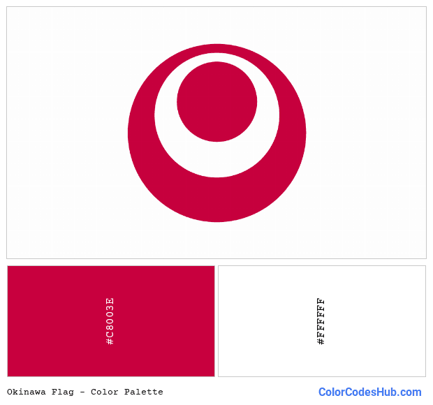 Okinawa flag color palette