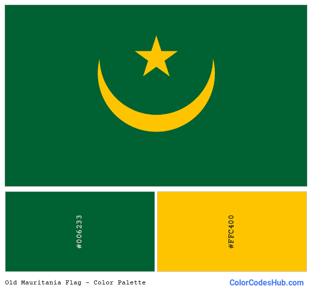 Old Mauritania flag color palette