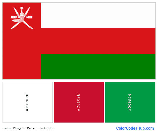 Oman flag color palette