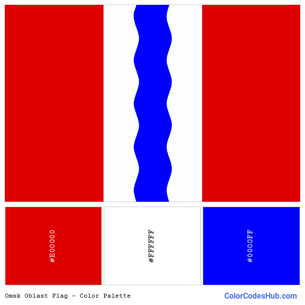 Omsk Oblast flag color palette
