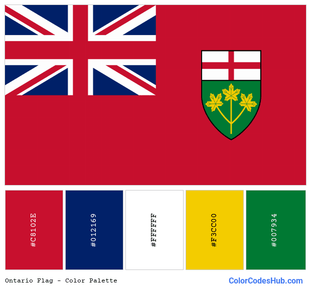Ontario flag color palette