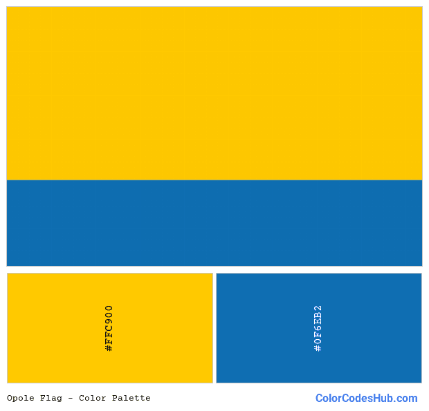 Opole flag color palette
