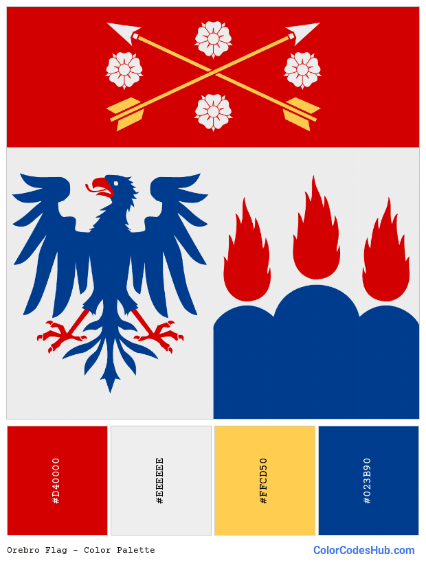 Orebro flag color palette