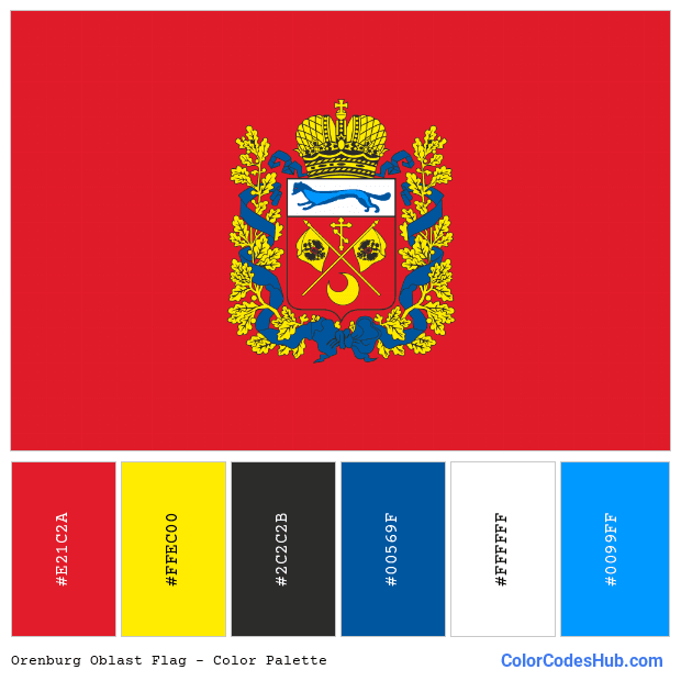 Orenburg Oblast flag color palette