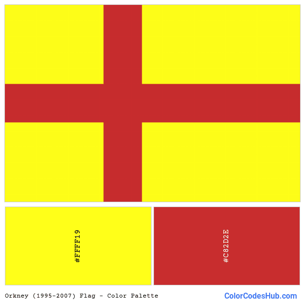 Orkney (1995-2007) flag color palette