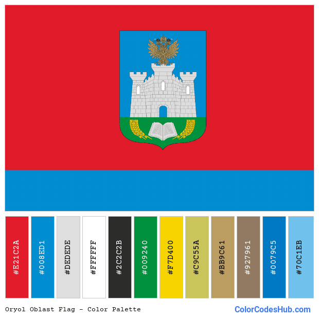 Oryol Oblast flag color palette