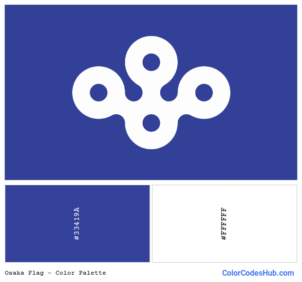 Osaka flag color palette