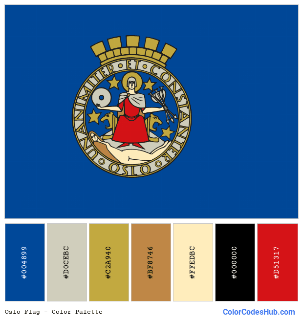 Oslo flag color palette