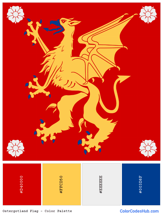 Ostergotland flag color palette