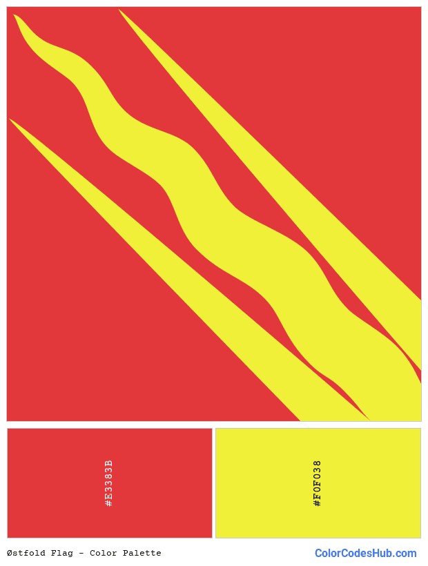 Østfold flag color palette