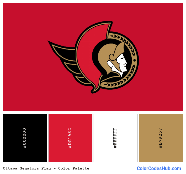 Ottawa Senators flag color palette