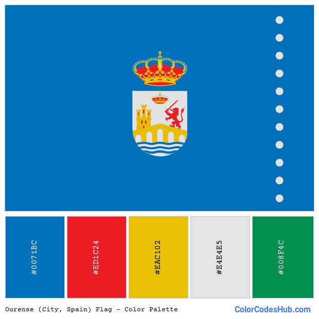 Ourense (City, Spain) flag color palette