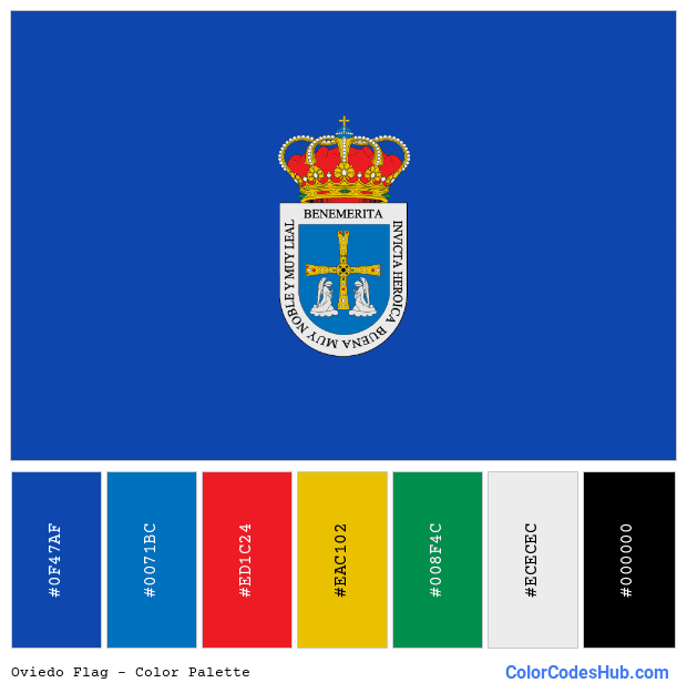 Oviedo flag color palette