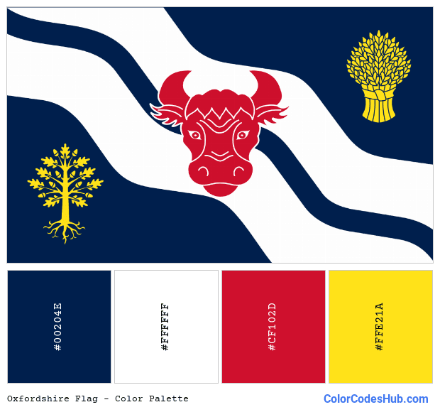 Oxfordshire flag color palette