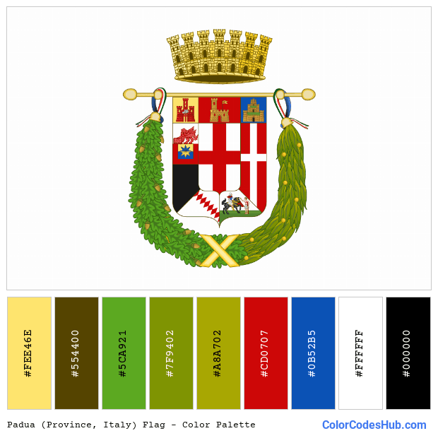 Padua (Province, Italy) flag color palette
