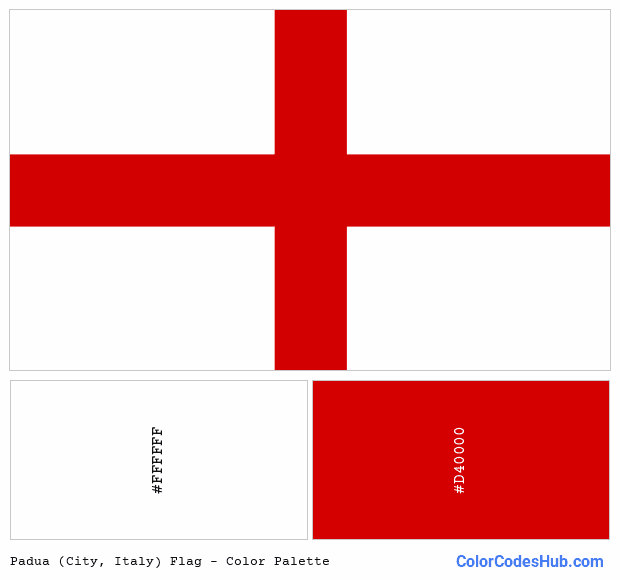 Padua (City, Italy) flag color palette