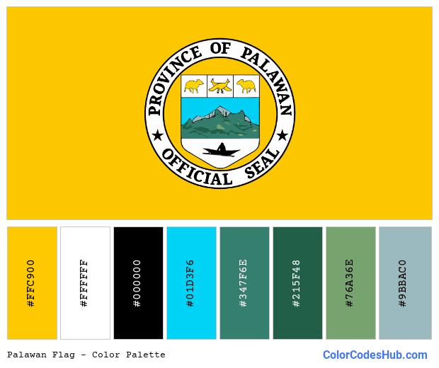 Palawan flag color palette