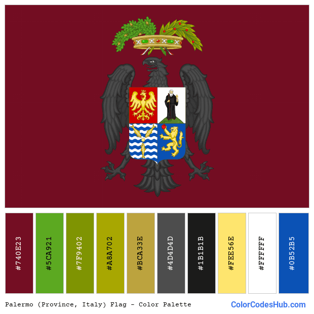 Palermo (Province, Italy) flag color palette