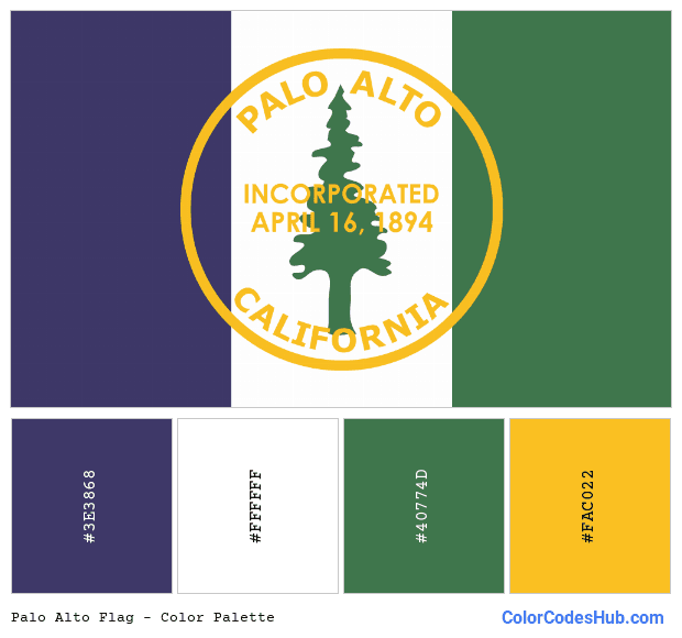 Palo Alto flag color palette