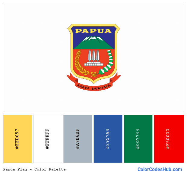 Papua flag color palette