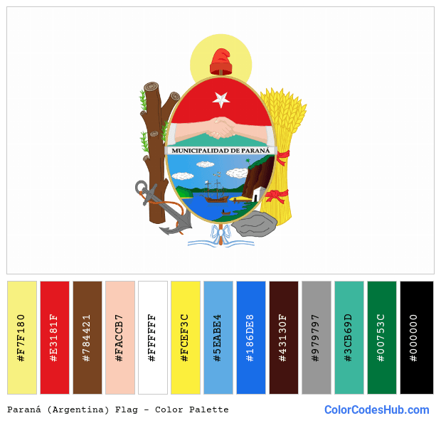 Paraná (Argentina) flag color palette