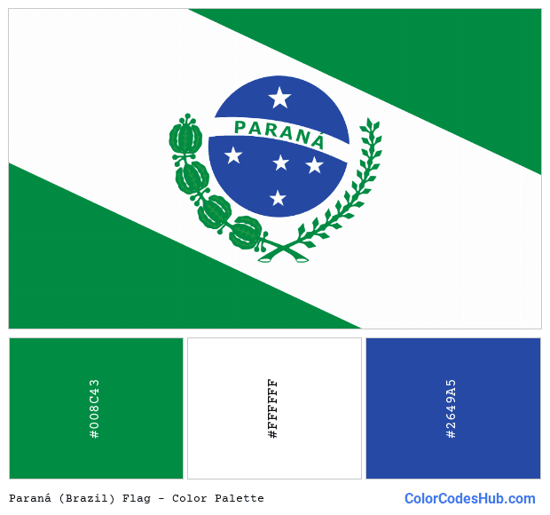Paraná (Brazil) flag color palette