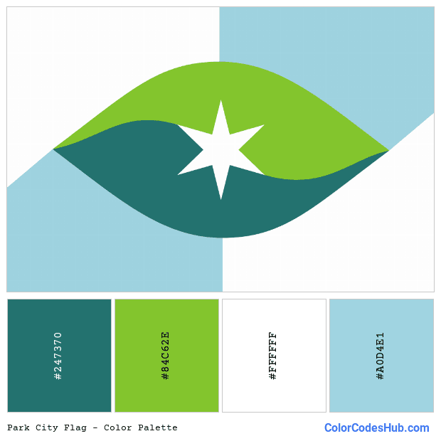 Park City flag color palette