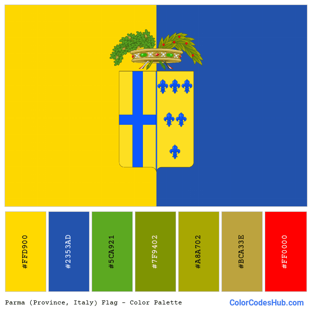Parma (Province, Italy) flag color palette