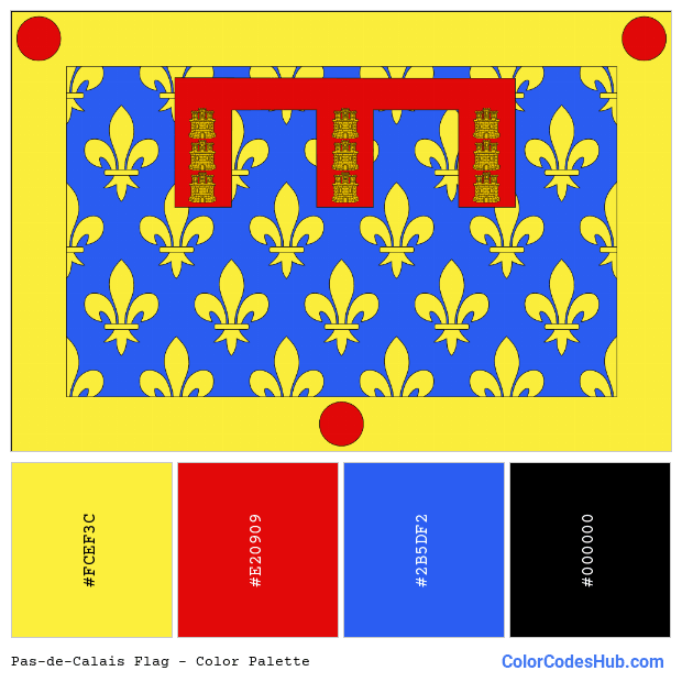 Pas-de-Calais flag color palette