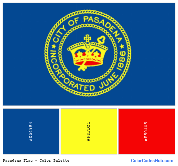 Pasadena flag color palette