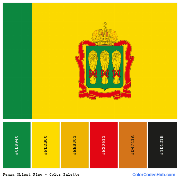 Penza Oblast flag color palette