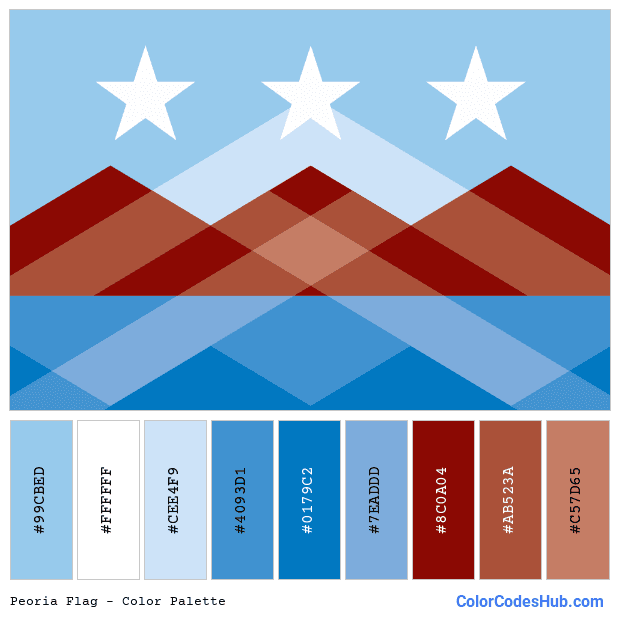 Peoria flag color palette