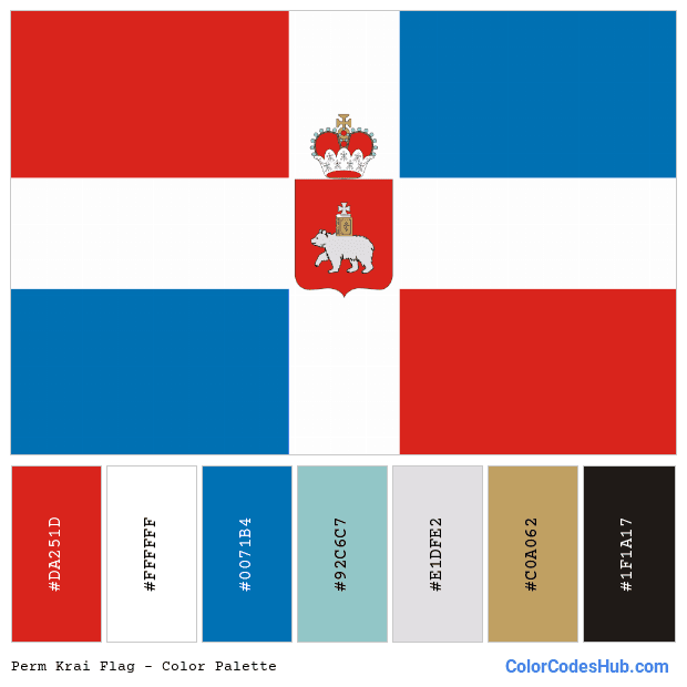 Perm Krai flag color palette