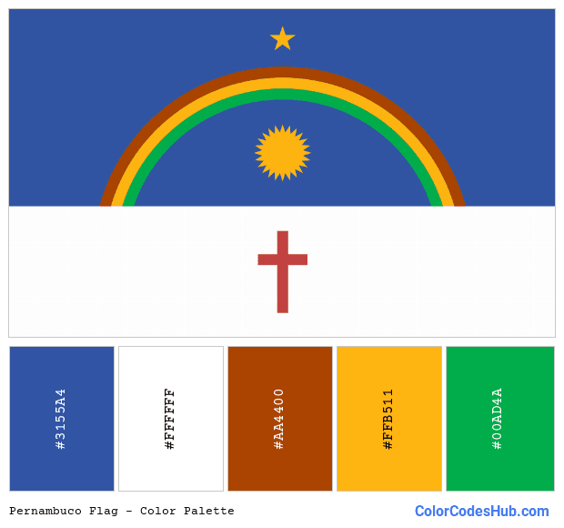 Pernambuco flag color palette