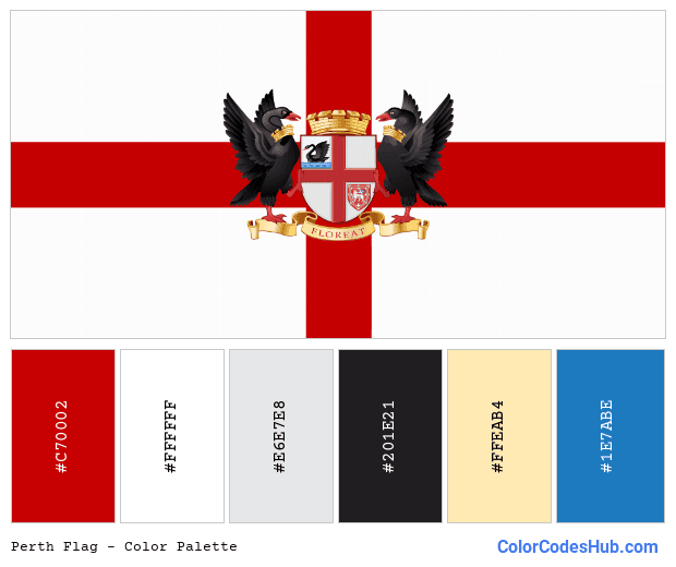 Perth flag color palette