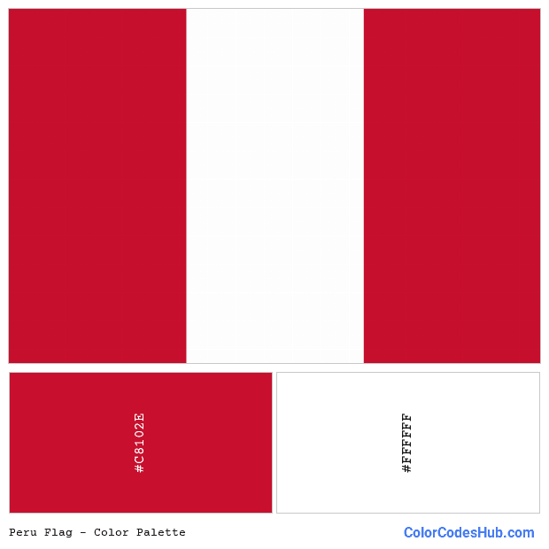 Peru flag color palette